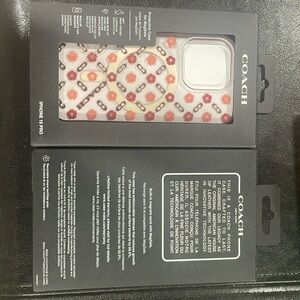 Coach iPhone 15 pro phone covers $15 each for floral.